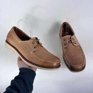 Gravity Defyer Boat Shoes Men's 11.5 Brown Leather Slip-On Classic Dress Office